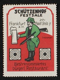 Reklamemarke "Schützenhof", Frankfurt a.M.,
