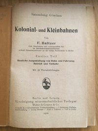 Kolonial- und Kleinbahnen, 1920.