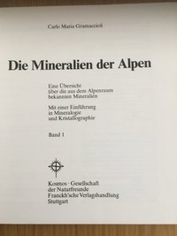 Die Mineralien der Alpen, 1978. 2 Bde.