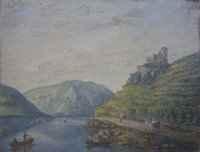 Das Binger Loch und und die Burgruine Ehrenfels