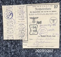 Reichsfettkarte Jugend Nr. 27 1941