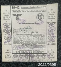 Reichskarte für Marmelade 1942
