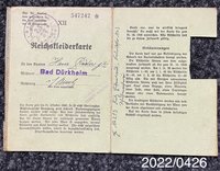Reichskleiderkarte Kinder 3-14 Jahre 1939/1940