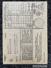 Briefumschlag mit aufgedruckter Fernsprechrechnung 1944