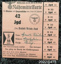 Nährmittelkarte Jgd 1942