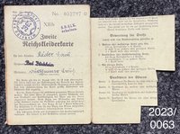 Zweite Reichskleiderkarte Knabe 1941