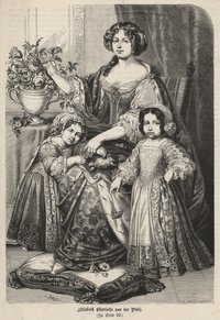 Bildnis der Elisabeth Charlotte von Orléans mit ihren Kindern