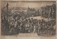 Abzug der besiegten Franzosen aus Landau 1702