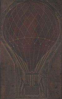 Linolschnitt mit Darstellung eines Heißluftballons