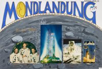 Plakat, Schüler & Jugend Wettbewerb, Rheinland-Pfälzer und US-Amerikaner, Mondlandung