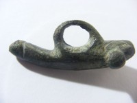 Bronzeamulett Phallus