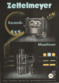 Werbebroschüre für Keramische Maschinen der Firma Zettelmeyer