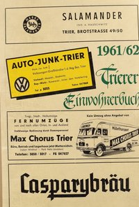 Einwohnerbuch der Stadt Trier (1961/62) 2 Exemplare