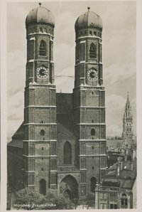 Postkarte der Münchner Frauenkirche