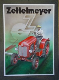 Werbeplakat Diesel-Schlepper der Firma Zettelmeyer
