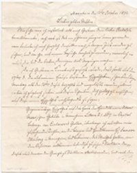 Brief von Adam Mees an Balthasar Christmann 13. Oktober 1832