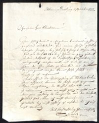 Brief aus Altleiningen an Polizey Komissär Christmann vom 19.10.1828
