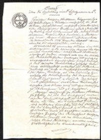 Contract über die Einstellung eines Ersatzmannes 13.02.1836