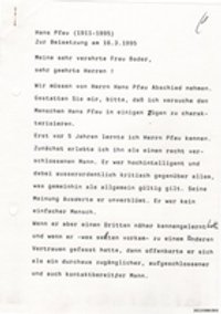 Trauerrede für Hans Pfau von Heinz Reichardt 16.03.1995
