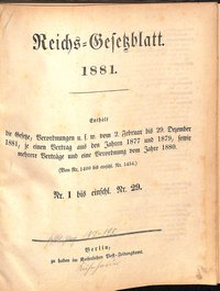 Reichs-Gesetzblatt 1881