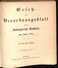 Gesetz- und Verordnungsblatt für das Königreich Sachsen vom Jahre 1864