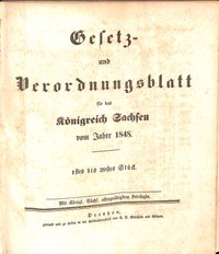 Gesetz- und Verordnungsblatt für das Königreich Sachsen vom Jahre 1848