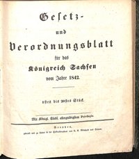 Gesetz- und Verordnungsblatt für das Königreich Sachsen vom Jahre 1842