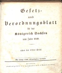 Gesetz- und Verordnungsblatt für das Königreich Sachsen vom Jahre 1840