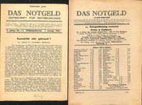 Das Notgeld, Nr. 1 und Nr. 12 Jahrgang 9, 1927