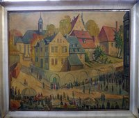 Gemälde Stadtansicht Limbach