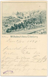 Eilenburg, Wilhelmshöhe, Dampflokomotive, Bildpostkarte
