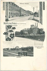 Kültzschau bei Eilenburg, Jugendstil, Bildpostkarte