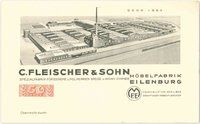 C. Fleischer & Sohn. Möbelfabrik Eilenburg, Werbekarte
