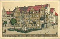 Eilenburg, Kriegerdenkmal, Bildpostkarte, Nikolaiplatz
