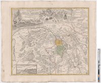 Landkarte "Geographica Descriptio Montani Cuiusdam Districtus in Franconia in quo Illustrissimorum S. R. I. Comitum a Giech Particulare Territorium"