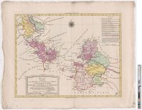 Landkarte "Plan Qui Réüni Les Duchés de Julier, et de Berg, le Palatinat du Rhin, Les Duchés de Baviere et de Neubourg"