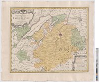 Landkarte "Canton Freiburg sive Pagus Helvetiae Friburgensis"