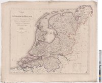 Landkarte "Charte von dem Königreiche Holland"