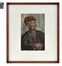 Ölbild: Porträt eines alten Mannes