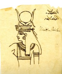 Detail einer ägyptischen Wandmalerei