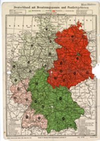Deutschland mit Besatzungszonen und Postleitgebieten