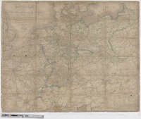 Post-Reise-Karte durch Deutschland und die angrenzenden Staaten zwischen London und Lublin, Koppenhagen und Mantua