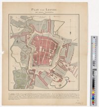 Plan von Leipzig mit seinen Vorstädten 1814