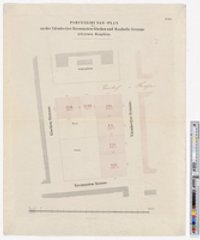 Parcellirungs - Plan an der Nürnberger - Sternwarten - Glocken- und Bauhofs - Strasse gelegenen Bauplätze
