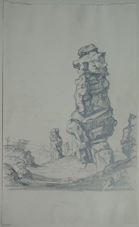 Adlerfelsen an der Teufelsmauer, von Christian Hallbauer, 1923