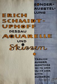 Sonderausstellung Erich Schmidt-Uphoff Dessau - Aquarelle und Skizzen