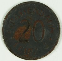 Ersatzgeld, 20 Pfennig, 1920-1922