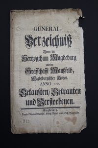 Generalverzeichnis Magdeburg 1735