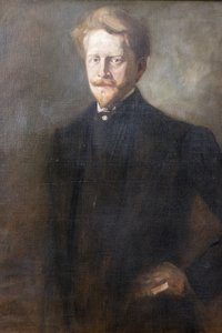 Porträtbildnis eines jungen Mannes von Franz von Lenbach (Edgar Hanfstaengl?)