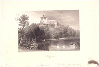 Ballenstedt: Schloss über den Teich von Westen, 1848 (aus: Payne: "Universum")